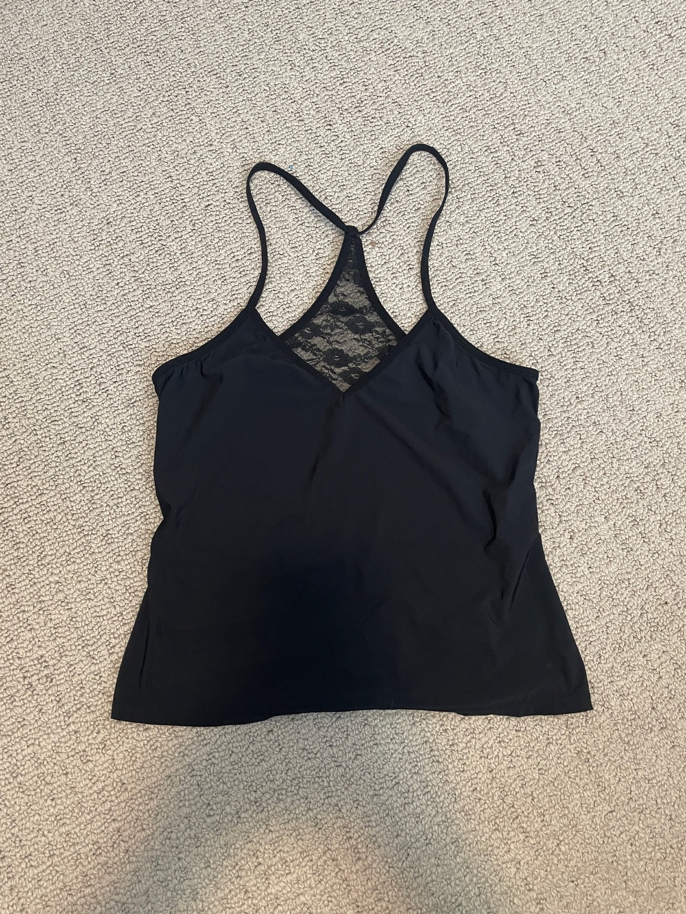 Black Lace-Back Women's Camisole